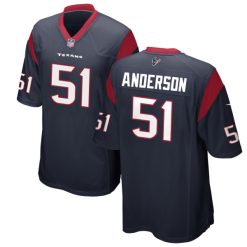 Will Anderson Jr Houston Texans Navy 2023 Game Jersey - All Stitched