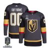 Custom Vegas Golden Knights Alternate Jersey Grey - 2023 Stanley Cup Champions