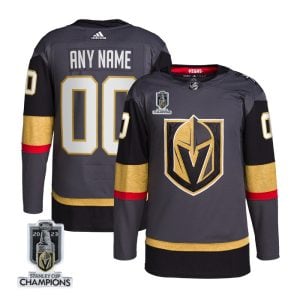 Custom Vegas Golden Knights Alternate Jersey Grey - 2023 Stanley Cup Champions