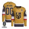 Custom Vegas Golden Knights Gold Premier Jersey - 2023 Stanley Cup Champions