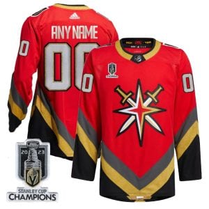 Custom Vegas Golden Knights Reverse Retro 1.0 Jersey - 2023 Stanley Cup Champions