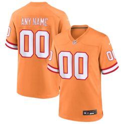Custom Tampa Bay Buccaneers Creamsicle Throwback Orange Jersey - All Stitched