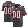 Custom Tampa Bay Buccaneers Pewter Game Jersey - All Stitched
