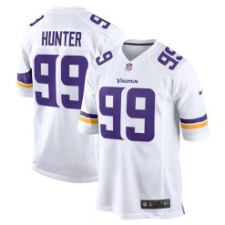 Alternative view of Danielle Hunter Minnesota Vikings Purple Game Jersey - All Stitched