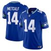DK Metcalf Seattle Seahawks Royal Throwback Jersey - All Stitched