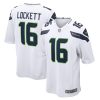 Tyler Lockett Seattle Seahawks White/Navy/Grey Game Jersey Stitched