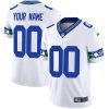 Custom Seattle Seahawks White Throwback Jersey - All Stitched