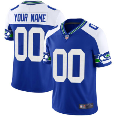 Custom Seattle Seahawks Alternate Throwback Jersey - All Stitched