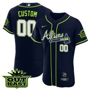Atlanta Braves Outkast ATLiens Custom Name and Number Jersey - All Stitched