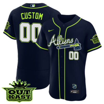 Atlanta Braves Outkast ATLiens Custom Name and Number Jersey - All Stitched