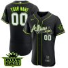 Atlanta Braves Outkast ATLiens Custom Name and Number Black Jersey - All Stitched