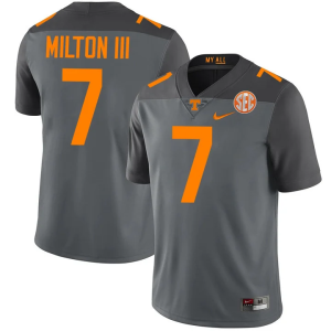 Joe Milton III Tennessee Volunteers College Football Stitched Game Jersey - Smokey Gray