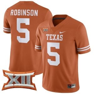 Bijan Robinson Texas Longhorns College Football Orange Game Jersey - All Stitched
