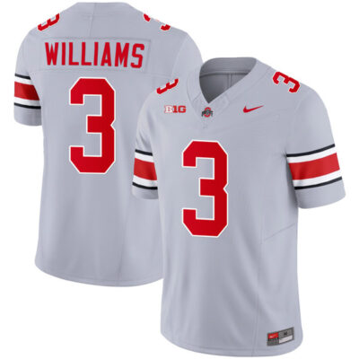 Miyan Williams Ohio State Buckeyes Football Gray Alternate Jersey w/ Patch Collection - All Stitched