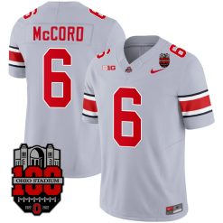 Alternative view of Kyle McCord Ohio State Buckeyes Football Gray Alternate Jersey w/ Patch Collection - All Stitched