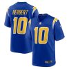 Justin Herbert Los Angeles Chargers Royal Blue Game Jersey - All Stitched