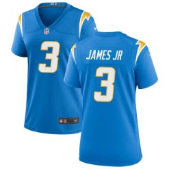 Alternative view of Derwin James Los Angeles Chargers Powder Blue Game Jersey - All Stitched