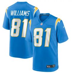 Mike Williams Los Angeles Chargers Powder Blue Game Jersey - All Stitched