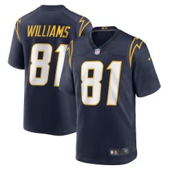 Mike Williams Los Angeles Chargers Navy Game Jersey - All Stitched