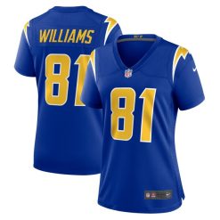 Alternative view of Mike Williams Los Angeles Chargers Royal Blue Game Jersey - All Stitched