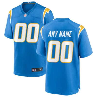 Custom Los Angeles Chargers Powder Blue Game Jersey - All Stitched