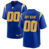 Custom Los Angeles Chargers Royal Blue Game Jersey - All Stitched