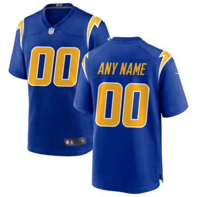 Custom Los Angeles Chargers Royal Blue Game Jersey - All Stitched