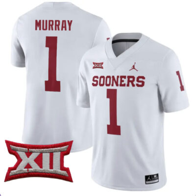 Alternative view of Kyler Murray Oklahoma Sooners College Football Game Jersey - All Stitched