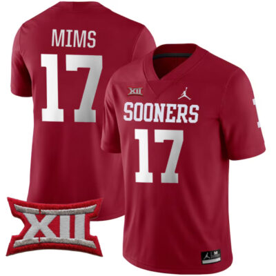 Marvin Mims Oklahoma Sooners College Football Game Jersey - All Stitched