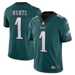 Jalen Hurts Philadelphia Eagles Midnight Green Game Jersey - All Stitched
