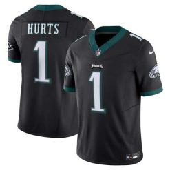 Jalen Hurts Philadelphia Eagles Black Game Jersey - All Stitched