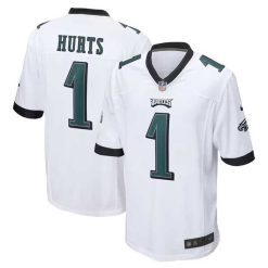 Jalen Hurts Philadelphia Eagles White Game Jersey - All Stitched
