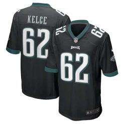 Jason Kelce Philadelphia Eagles Black Game Jersey - All Stitched