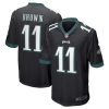 A.J. Brown Philadelphia Eagles Black Game Jersey - All Stitched