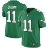 A.J. Brown Philadelphia Eagles Kelly Green Throwback Jersey - All Stitched