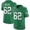 Jason Kelce Philadelphia Eagles Kelly Green Throwback Jersey - All Stitched