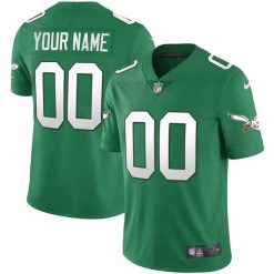 Custom Philadelphia Eagles Kelly Green Throwback Jersey - All Stitched