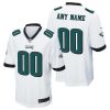 Custom Philadelphia Eagles White Game Jersey - All Stitched