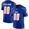 Custom New England Patriots Blue 90s Throwback Vapor Limited Jersey - All Stitched