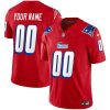 New England Patriots Red 1996 Throwback Vapor Limited Custom Jersey - All Stitched