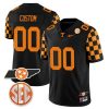 Tennessee Volunteers College Checkerboard Football All Stitched Custom Jersey - Black
