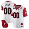 Georgia Bulldogs Football Color Sleeve All Stitched Custom Jersey - White