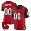 Georgia Bulldogs Football Color Sleeve All Stitched Custom Jersey - Red