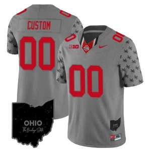 Ohio State Buckeyes College Football Ohio Concept Custom Jersey - Gray