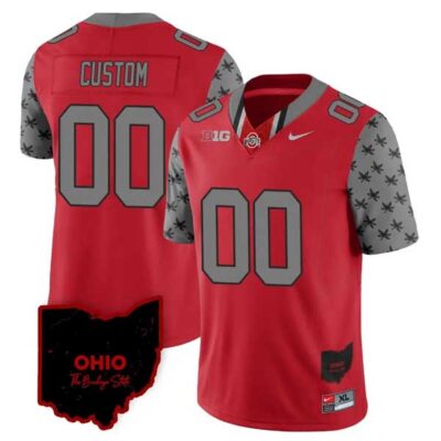 Ohio State Buckeyes College Football Ohio Concept Custom Jersey - Scarlet