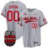 Ohio State Buckeyes Baseball Concept Stitched Custom Jersey - Gray