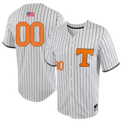 Alternative view of Tennessee Volunteers College Baseball Stitched Custom Number Jersey - Pinstripe
