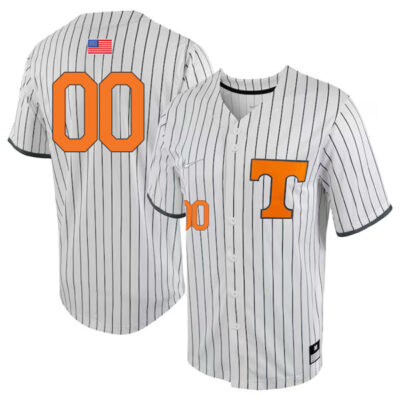Alternative view of Tennessee Volunteers College Baseball Stitched Custom Number Jersey - Pinstripe