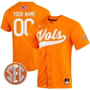 Tennessee Volunteers College Baseball Stitched Custom Name & Number Jersey - Orange