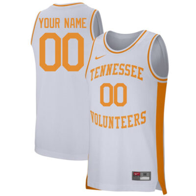 Alternative view of Tennessee Volunteers College Basketball Retro Performance Stitched Custom Jersey - White